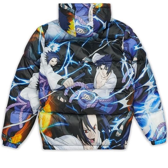 Naruto Sasuke printed puffer jacket - Picture 4 of 7